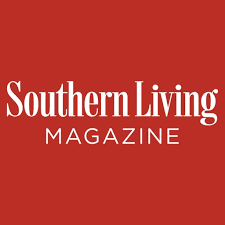 Southern Living Magazine logo on a red background