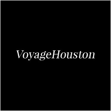 VoyageHouston white text on a black background