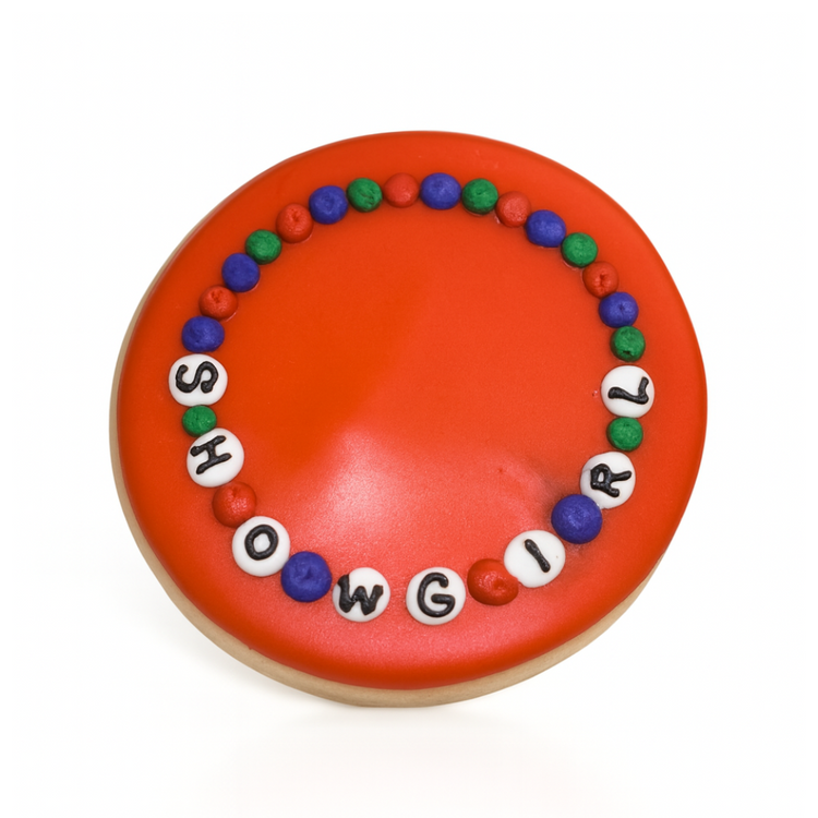 Life of a Dough Girl cookie with Showgirl letter beads.