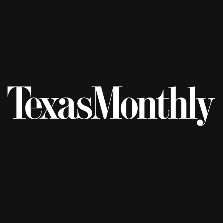 Texas Monthly logo in white text on a black background