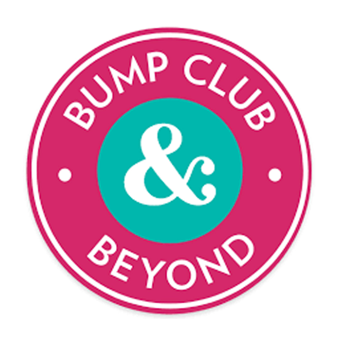 Bump Club and Beyond circular logo in pink and teal