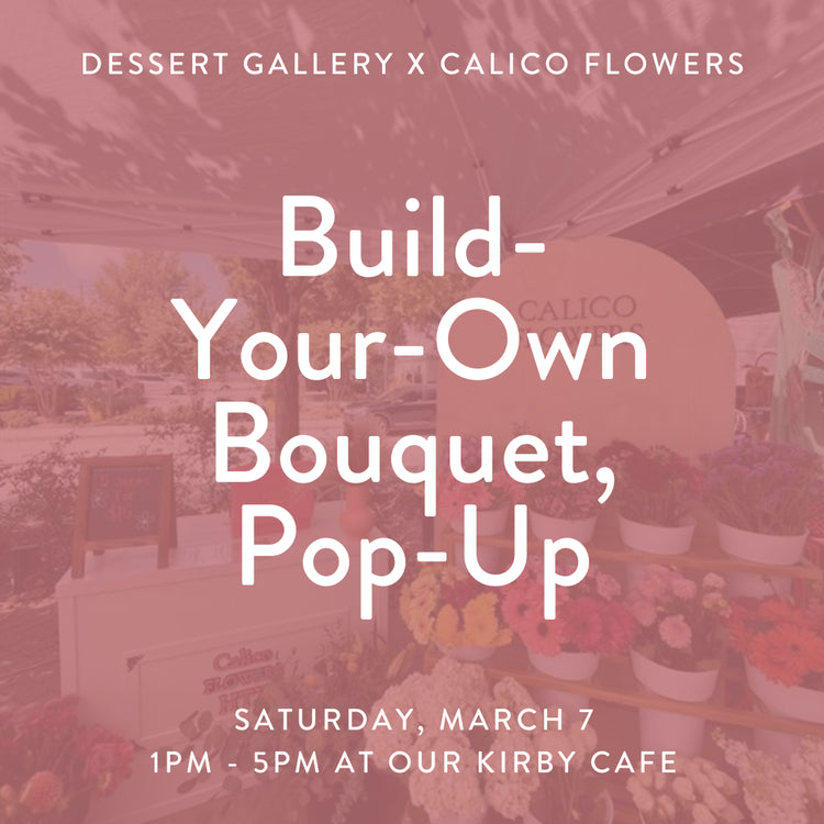 Build-Your-Own Bouquet pop-up event flyer with floral display
