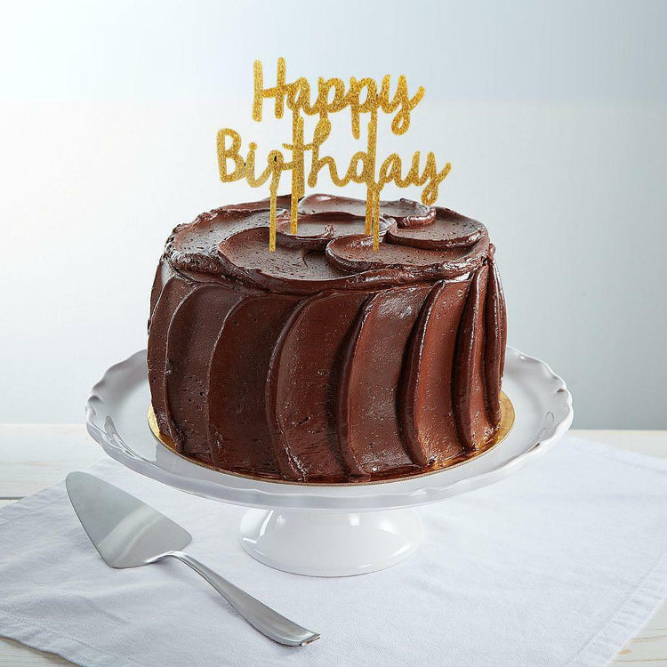 9-inch Old-Fashioned Diner chocolate cake with gold topper