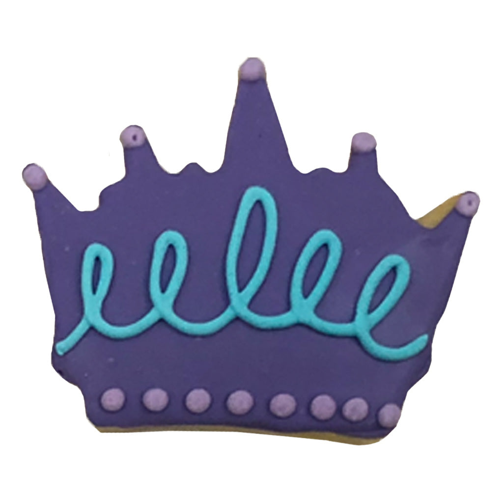 Frozen, Choose Your Own crown-shaped cookie with purple icing