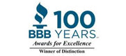 BBB 100 Years Awards for Excellence Winner of Distinction logo