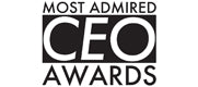 Most Admired CEO Awards logo in black and white text