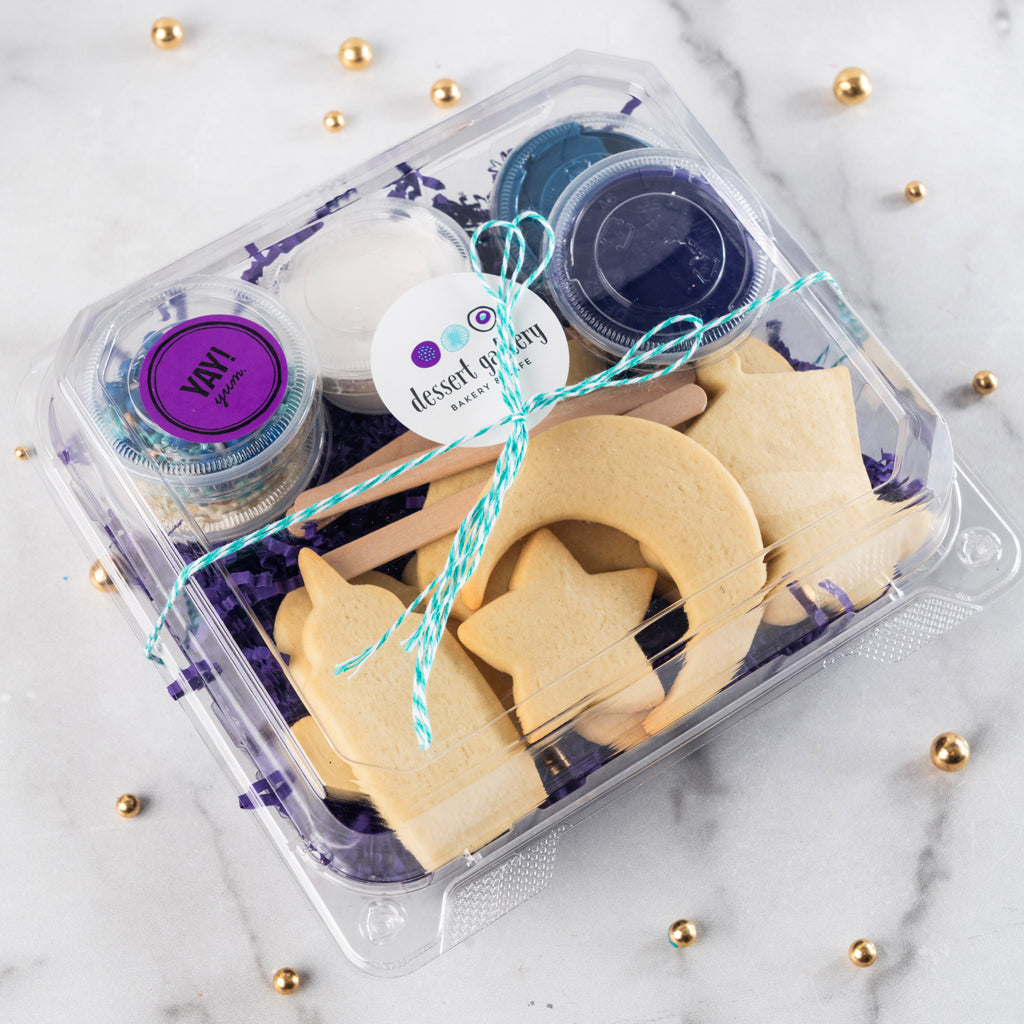 Ramadan cookie decorating kit with moon and star shapes