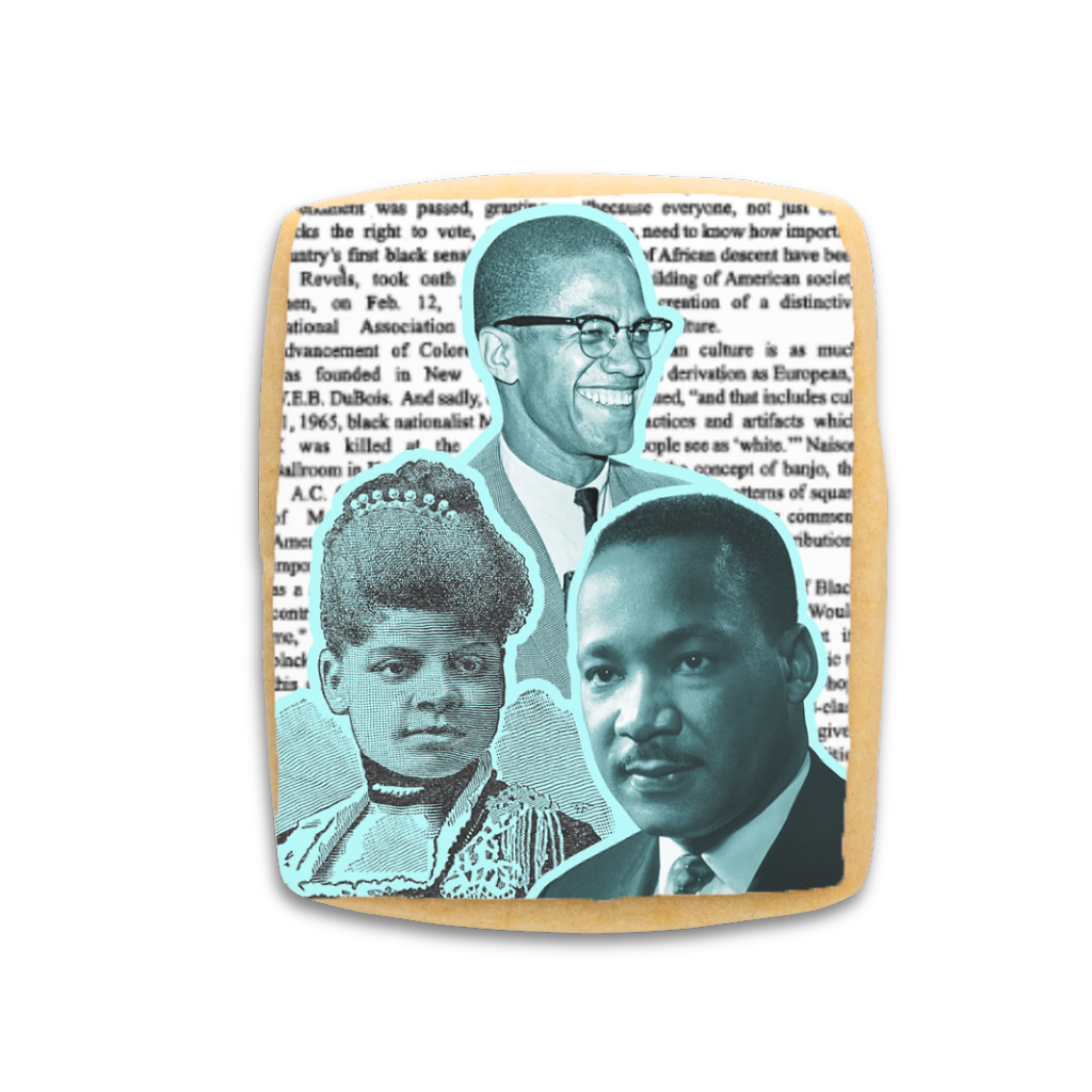 Icons Cookie Collection featuring historical figure portraits.