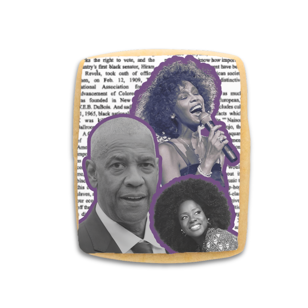 Icons Cookie Collection with celebrity photo collage overlay