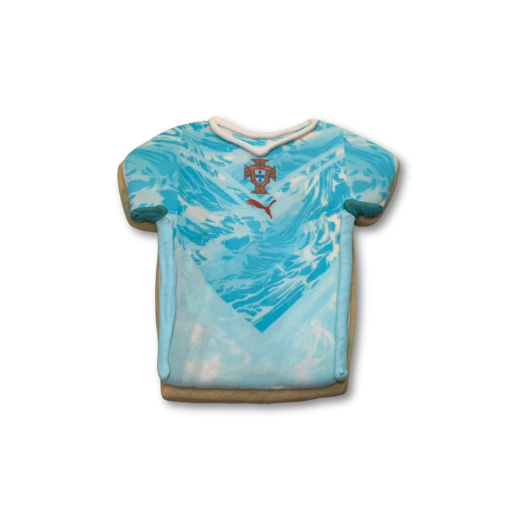 World Cup jersey cookie in blue Portugal team design
