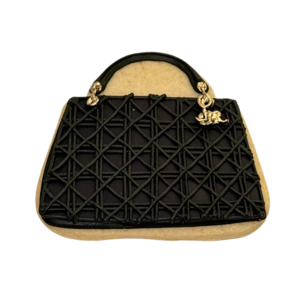 The Devil Eats Cookies handbag-shaped sugar cookie.