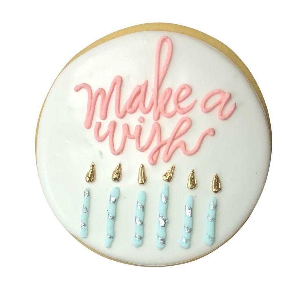 Happy, Happy! Gift Box cookie with Make a Wish icing.