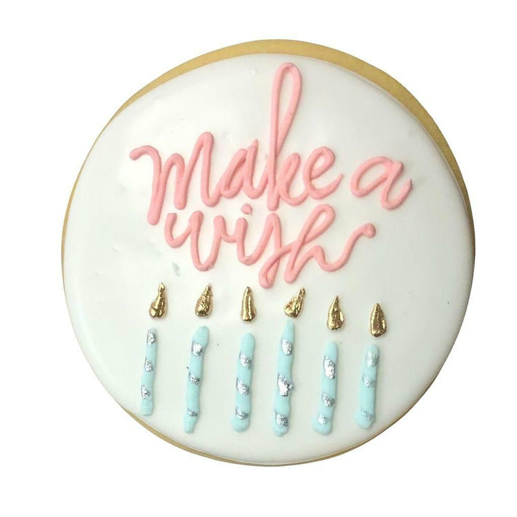 Happy, Happy! Gift Box cookie with Make a Wish icing.