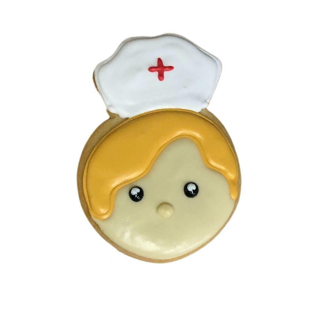 Get Well Soon Gift Box nurse-shaped sugar cookie