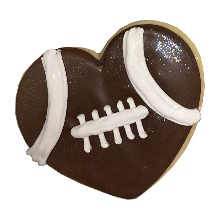 Super Bowl LIX Team Swelce heart-shaped football cookie